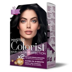 Фарба для волосся Master Colorist 1.0 Чорний, 2x50 мл+2x50 мл+10 мл