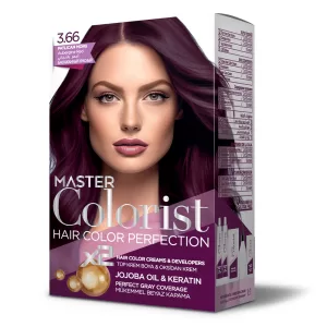 Фарба для волосся Master Colorist 3.66 Баклажан, 2x50 мл+2x50 мл+10 мл
