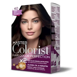 Фарба для волосся Master Colorist 4.0 Коричневий, 2x50 мл+2x50 мл+10 мл