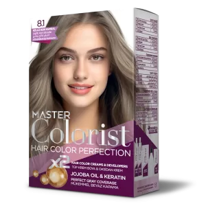 Фарба для волосся Master Colorist 8.1 Попілястий світло-русий, 2x50 мл+2x50 мл+10 мл