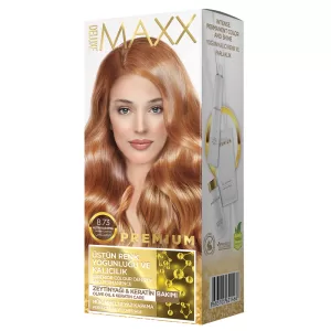 Фарба для волосся MAXX Deluxe 8.73 Золота карамель, 50 мл+50 мл+10 мл