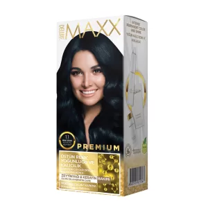 Фарба для волосся MAXX Deluxe 1.1 Синьо-чорний, 50 мл+50 мл+10 мл